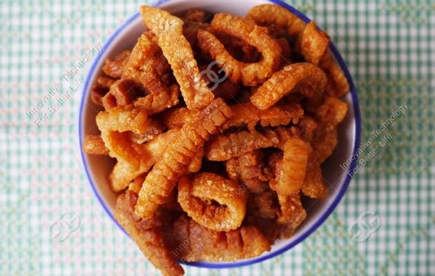 how to make pork skin crackling machine